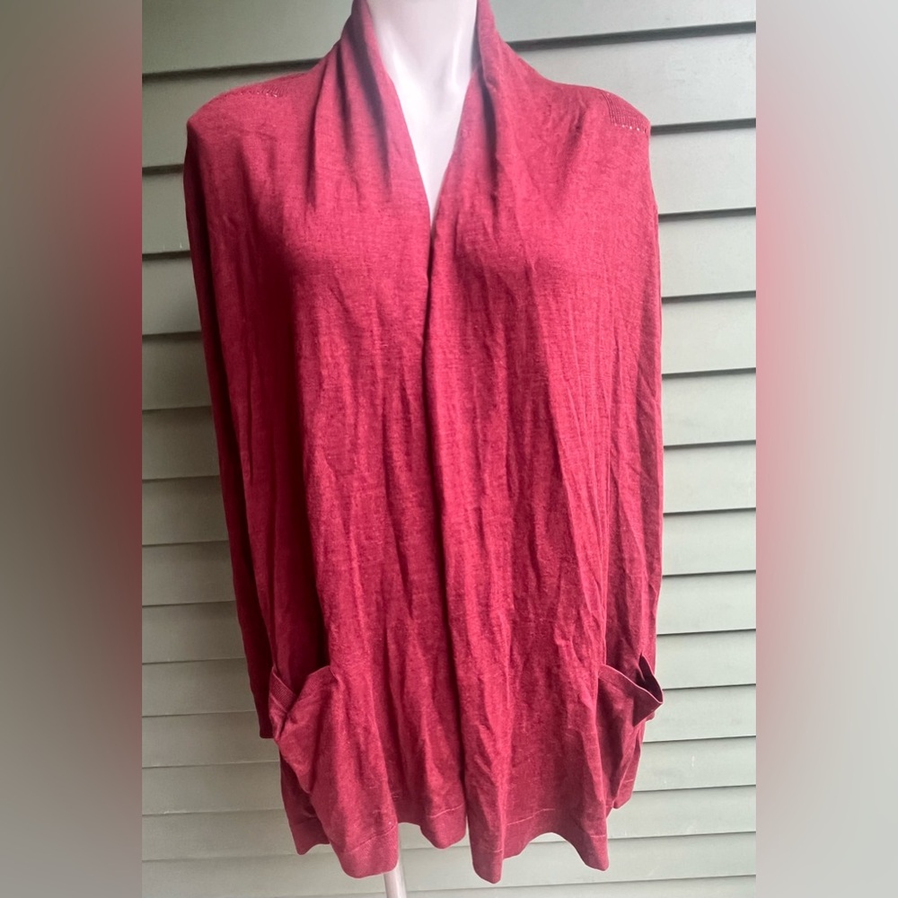 Talbots Merino Wool Burgundy Cardigan